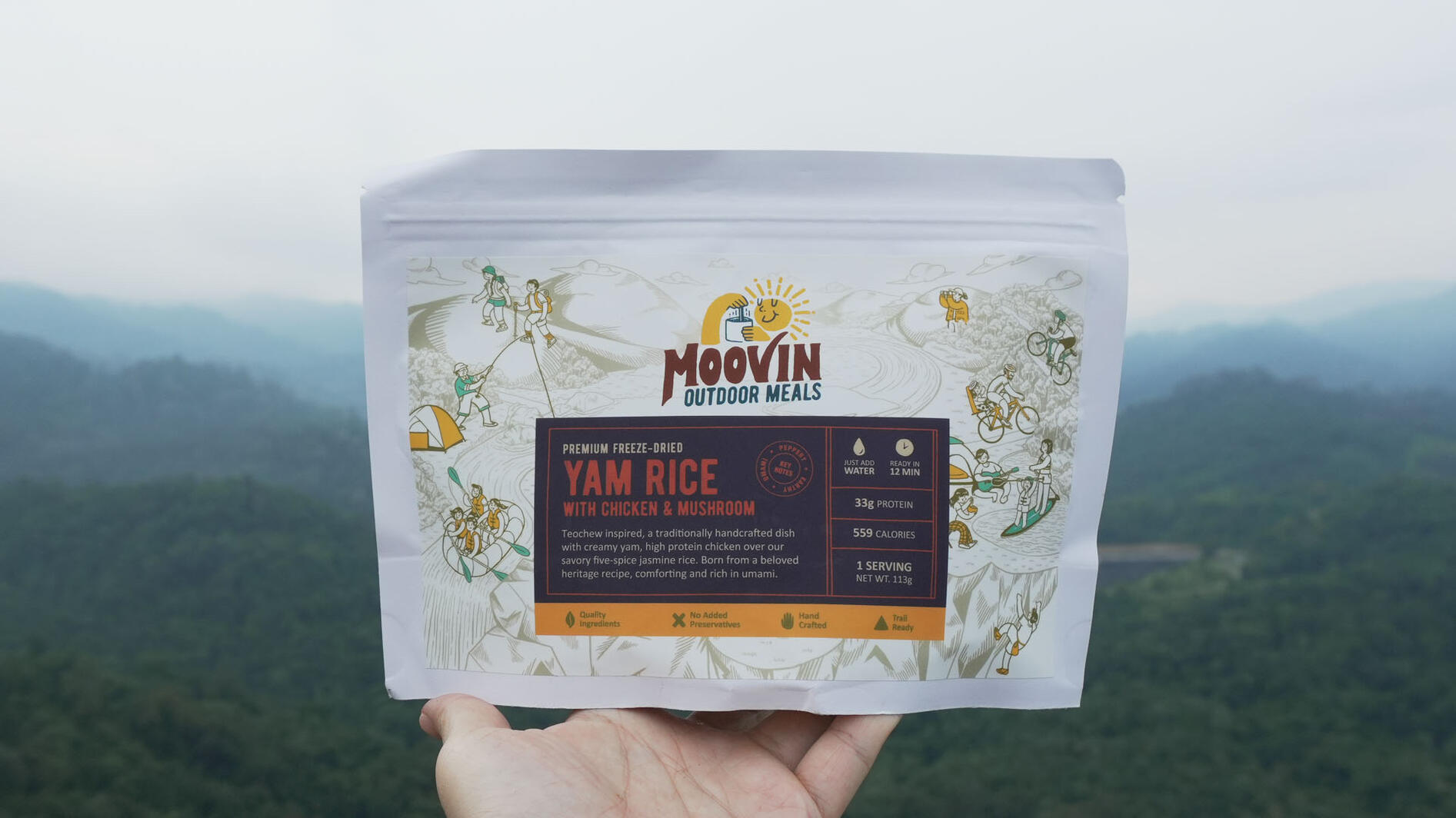 YAM RICE with chicken and mushroom